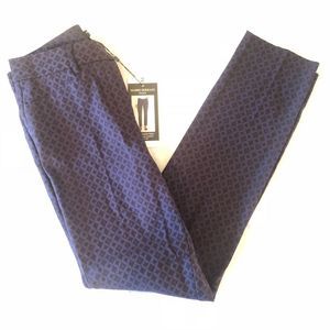 Mario Serrani Pants Blue & Black Slim Fit , New